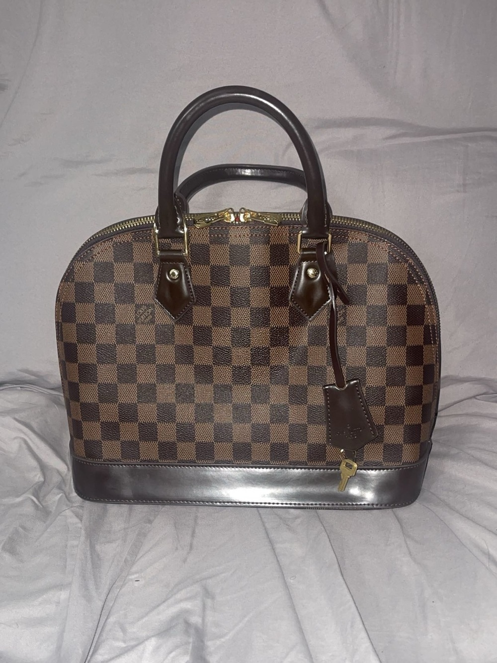 Classic Brown Check Satchel